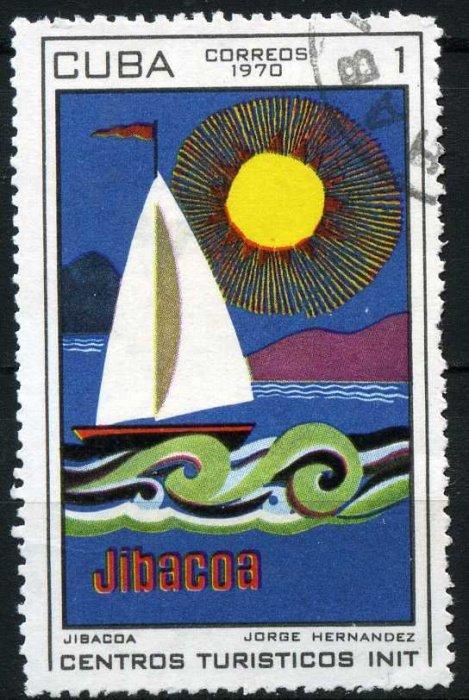 (1970-001) Марка Куба &quot;Пляж Джибакоа&quot;    Туризм III Θ
